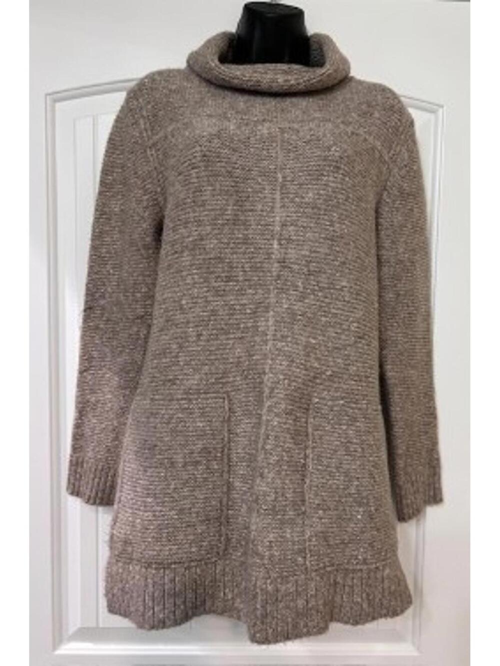 Barbour Beige Sweater Dress Timeless Size 6 Midweight, Cozy & Effortless